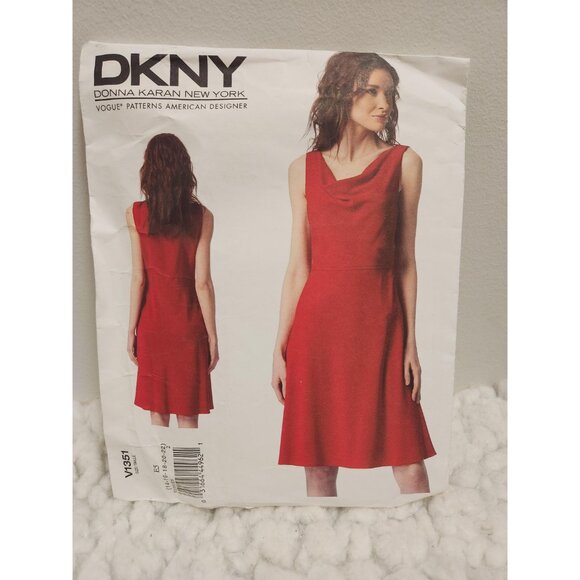DKNY V1351 Sewing Pattern | Lined Pullover Dress - Picture 5 of 12